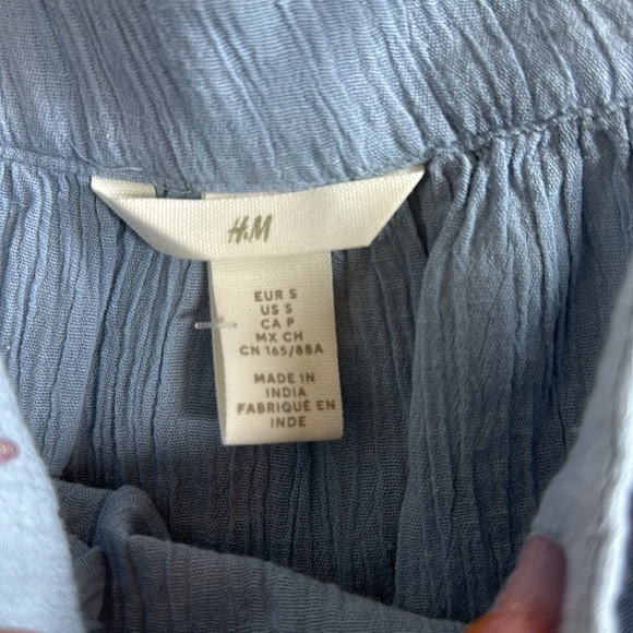 Blue cotton summer top - Picture 4 of 5